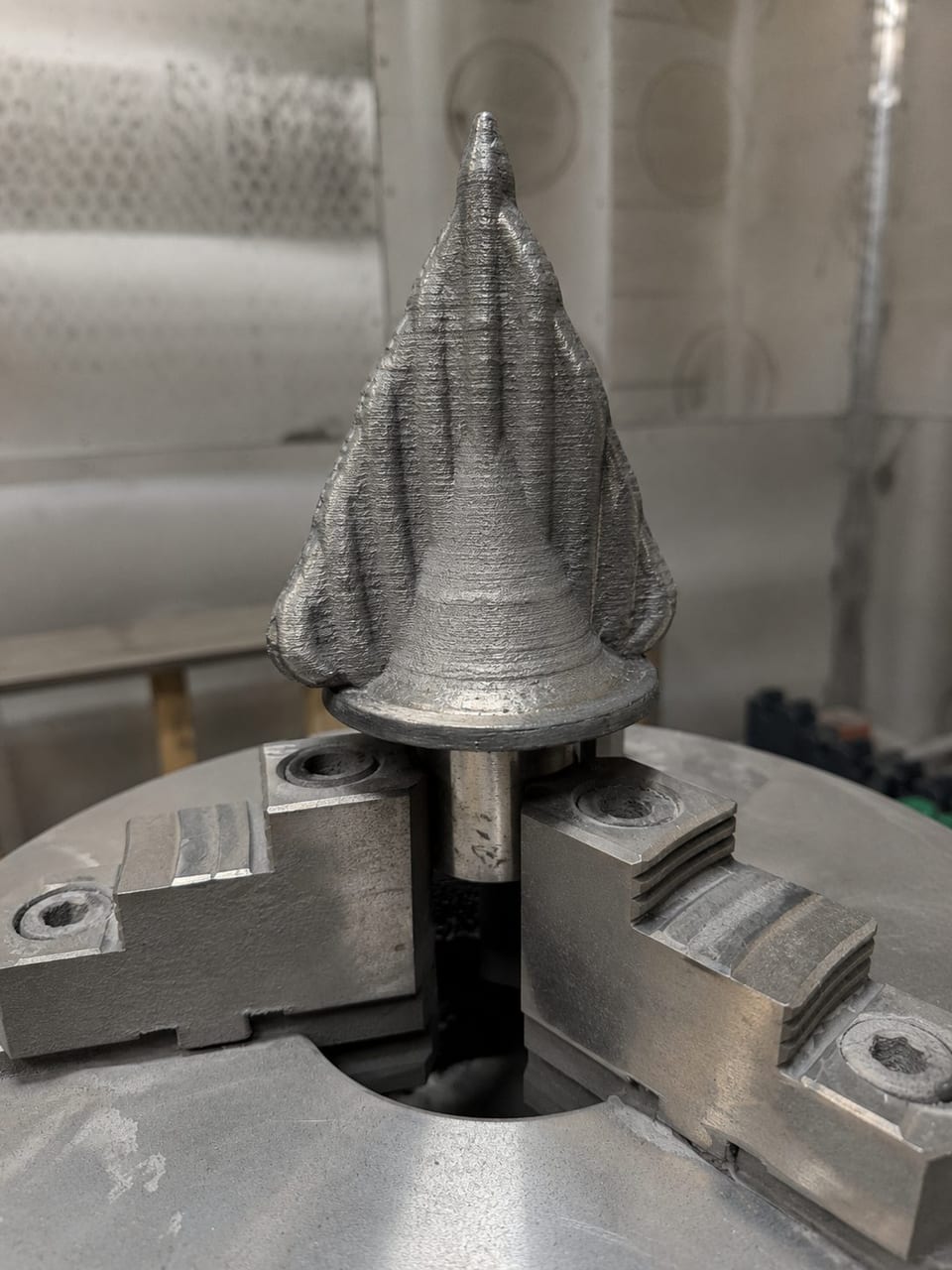 130 mm drill during a Laser Metal Deposition build-and-coat workflow