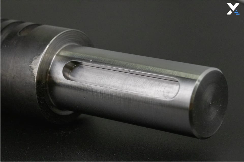 Repaired extrusion screw after final milling